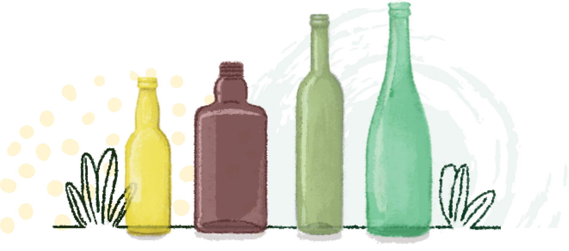 icono botellas de vidrio