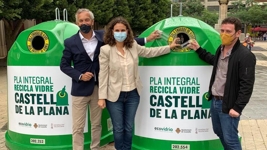 Ecovidrio, la Generalitat Valenciana y el Ayuntamiento de Castellón presentan el plan "Castellón de la Plana recicla vidrio"