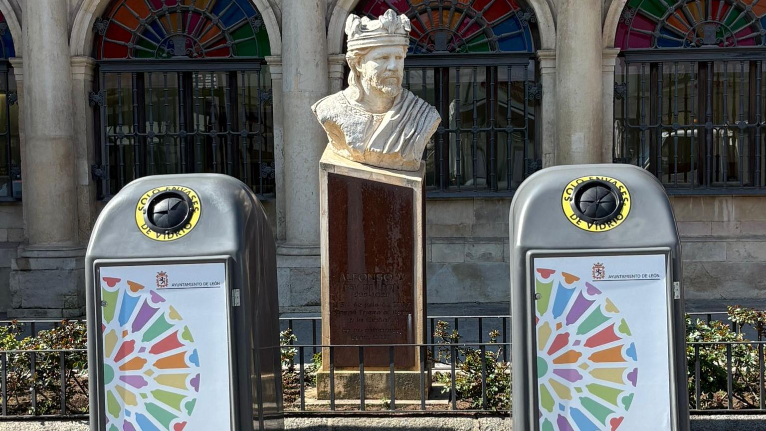 Cubrecubos León Recicla Vidrio 